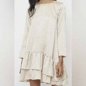 Compania Fantastica Polka Dot Satin Dress